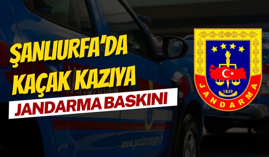 Şanlıurfa’da Kaçak Kazıya Jandarma Baskını