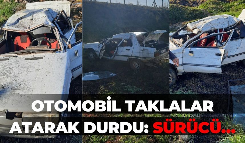 Bozova’da Otomobil Taklalar Atarak Durdu: Sürücü…