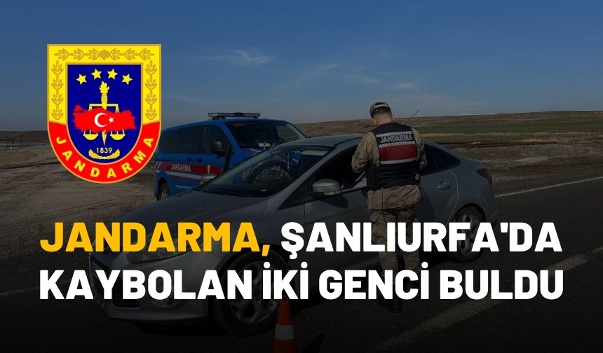 Jandarma Ekipleri, Şanlıurfa'da Kaybolan İki Genci Sağ Salim Buldu