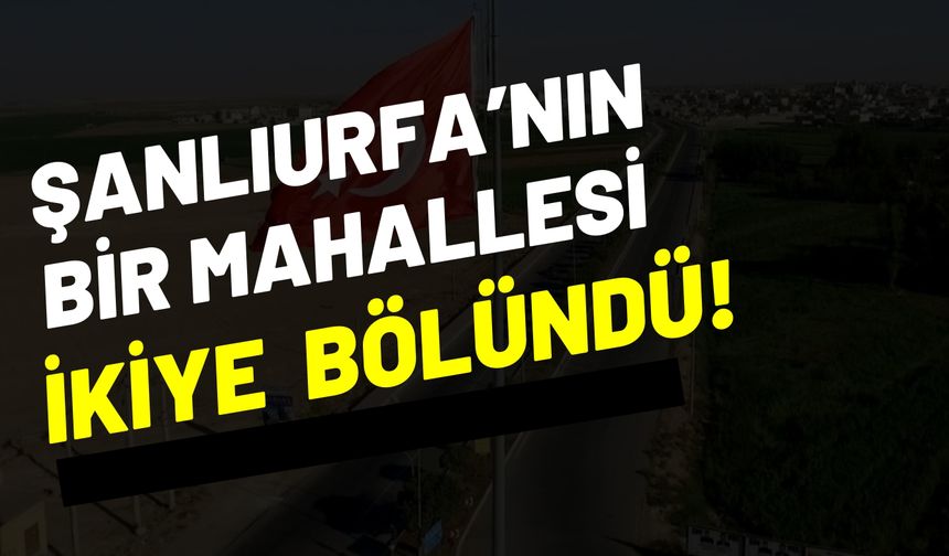 Şanlıurfa’da Bir Mahalle İkiye Bölündü: Bakın İlk Muhtar Kim Oldu?