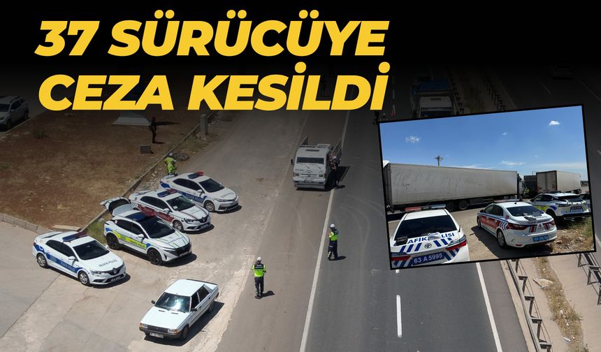 Viranşehir'de Jandarma ve Polisten Trafik Denetimi: 37 Sürücüye Ceza