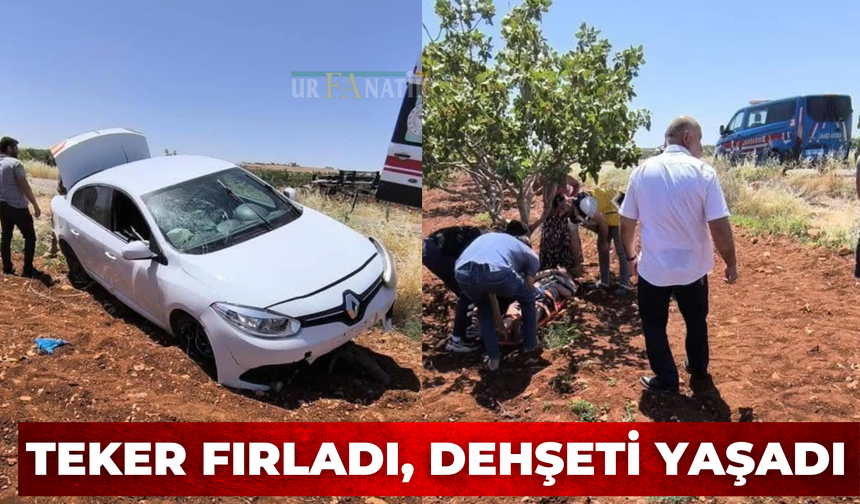 Şanlıurfa’da Seyir Halindeki Aracın Tekerleği Uçtu, Sürücü…