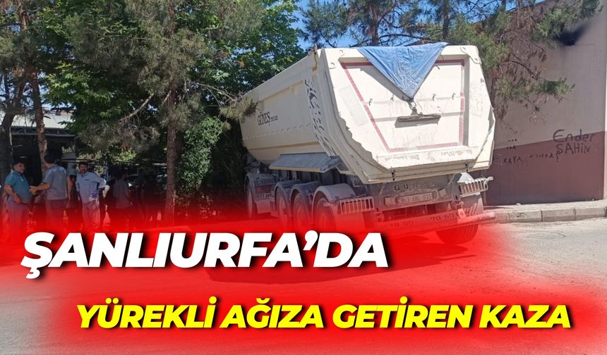 Birecik’te Freni Boşalan Kamyon Dükkanlara Daldı