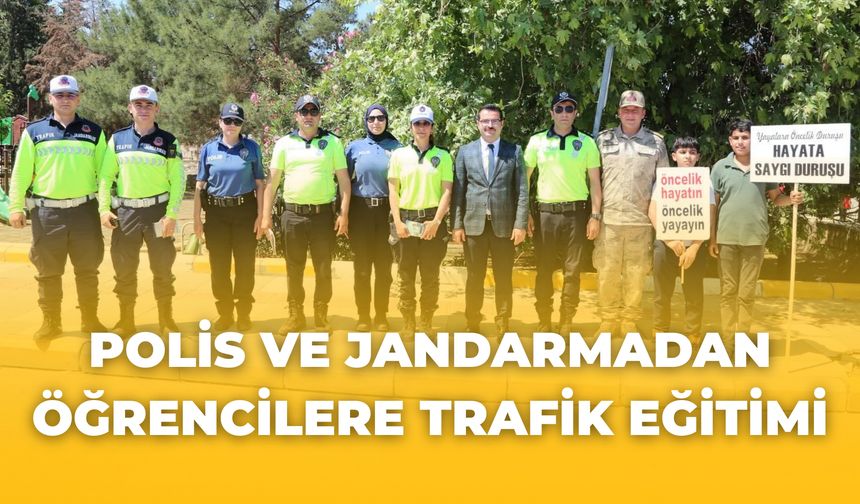 Şanlıurfa’da Trafik Haftasında Polis ve Jandarma Öğrencilerle Buluştu