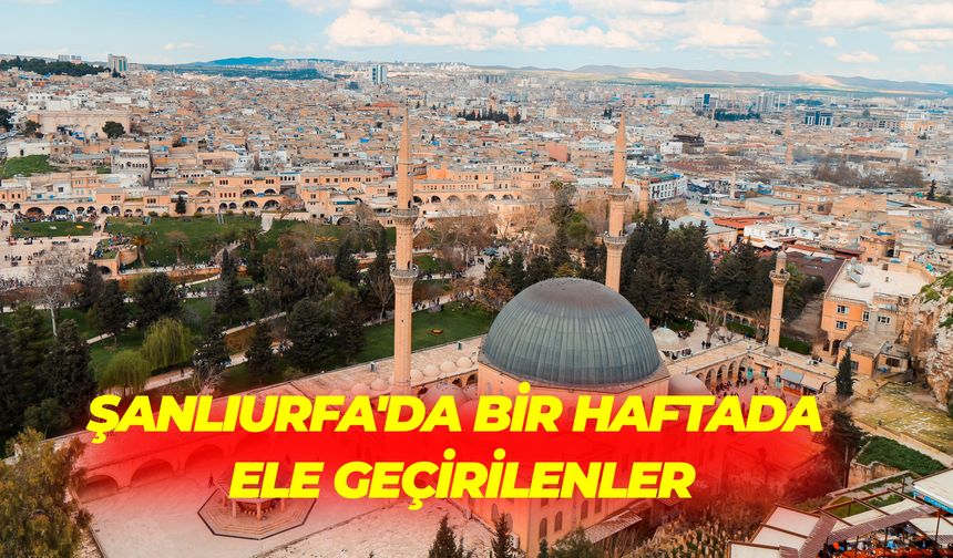 Şanlıurfa'da Bir Haftada Ele Geçirilenler