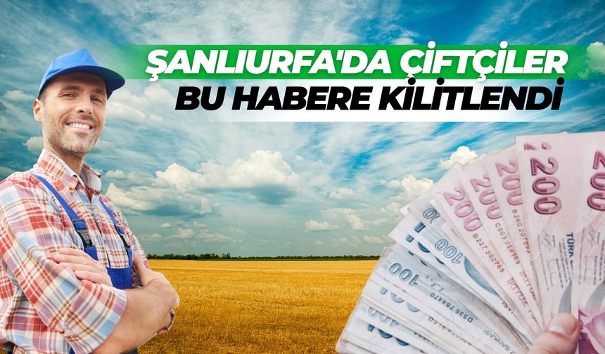 Şanlıurfa'da Çiftçiler Bu Habere Kilitlendi:  1.1 Milyon TL Destek