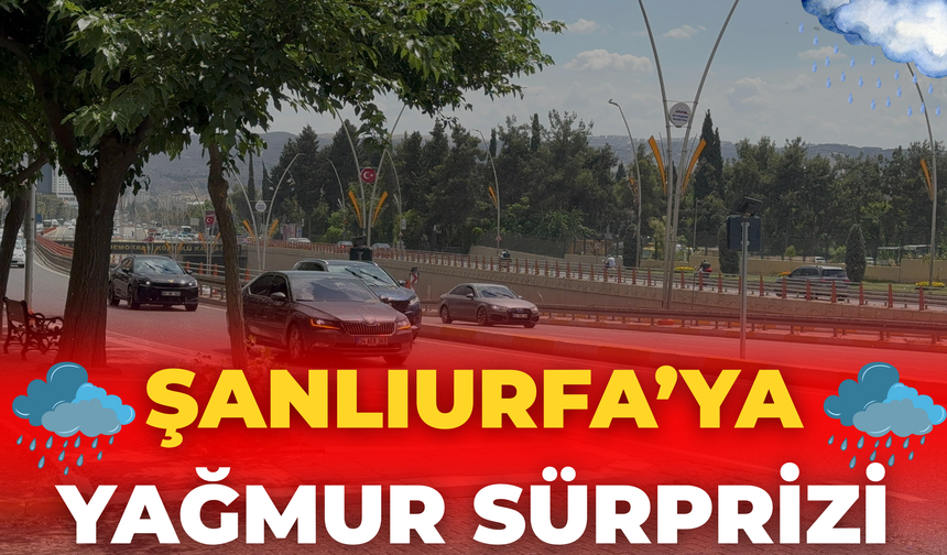 Şanlıurfa’ya Yağmur Sürprizi Vatandaşları Şaşırttı