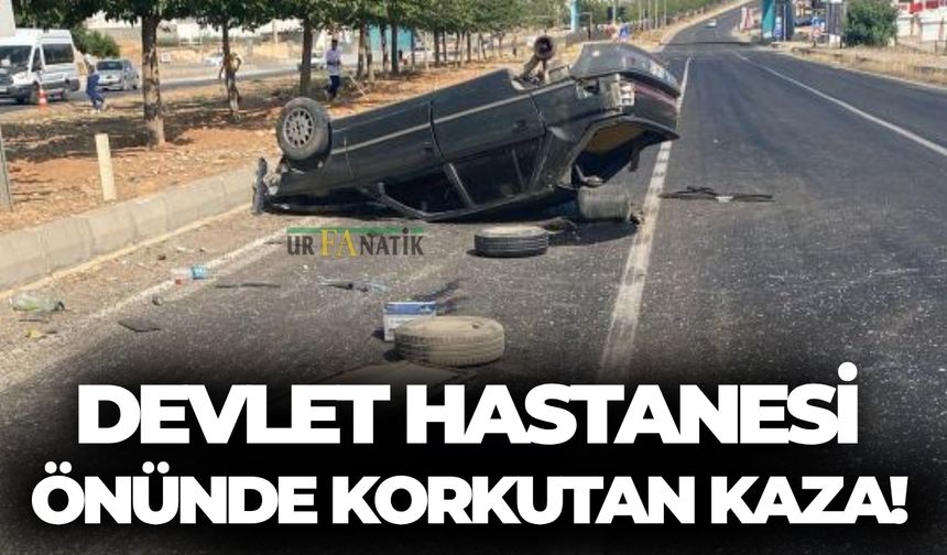 Bozova Devlet Hastanesi Önünde Korkutan Kaza!