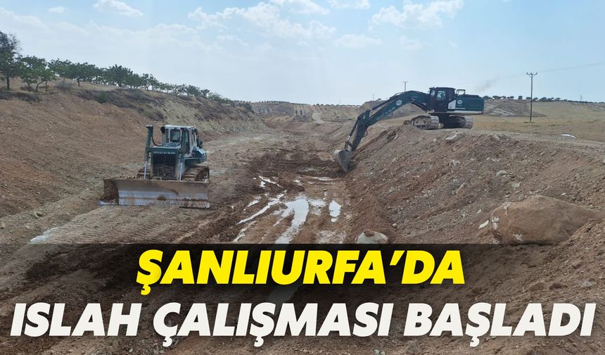 Bozova Karakuyu Deresi'nde Islah Çalışması Başladı
