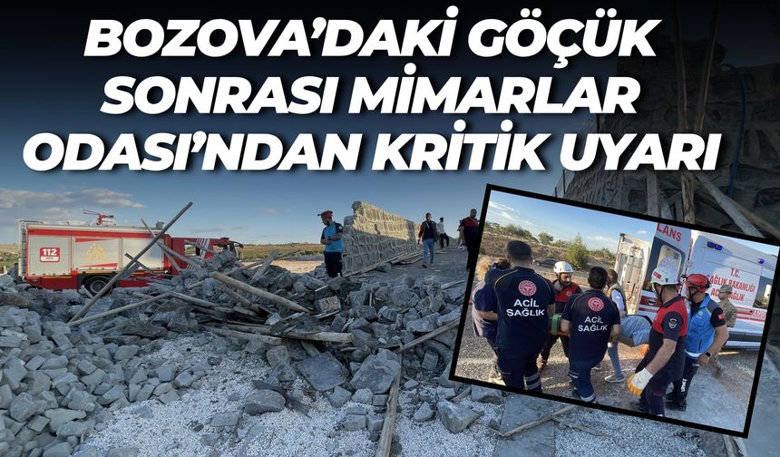 Bozova’daki Göçük Faciası Sonrası TMMOB Mimarlar Odası’ndan Açıklama