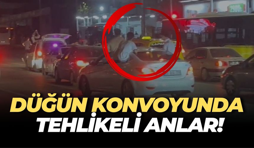 Şanlıurfa Haliliye’de Düğün Konvoyunda Tehlikeli Hareketler!