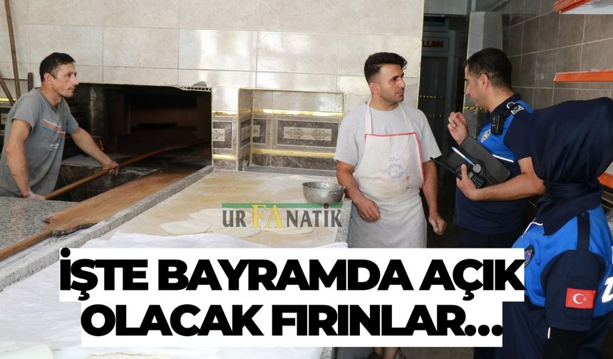 Haliliye’de Nöbetçi Fırınlar Belli Oldu: İşte Bayramda Açık Olacak Fırınlar…