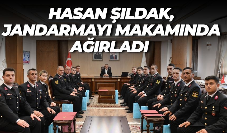 İl Jandarma Komutanı Tuğgeneral Mücahit Avkıran, Vali Şıldak ile Bir Araya Geldi