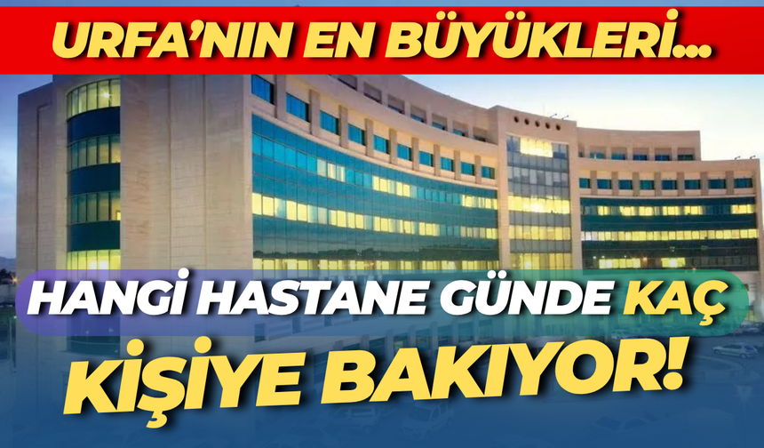 Urfa'daki En Büyük Hastaneler Açıklandı: Günde Kaç Hastaya Baktıkları Belli Oldu
