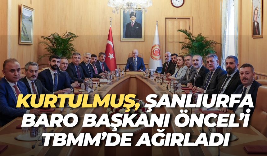 TBMM Başkanı Kurtulmuş, Şanlıurfa Baro Başkanı Abdullah Öncel’i Kabul Etti