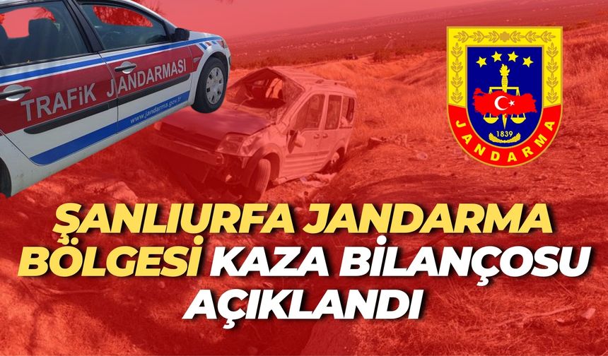 Şanlıurfa Jandarma Bölgesinde Trafik Kazaları Bilançosu Açıklandı: 7 Ölü, 363 Yaralı