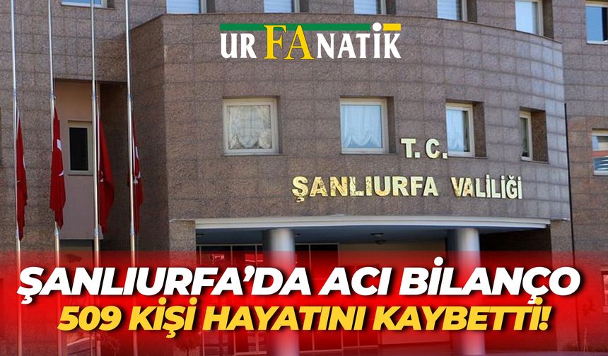 Acı Bilanço Açıklandı: 509 Kişi Hayatını Kaybetti!