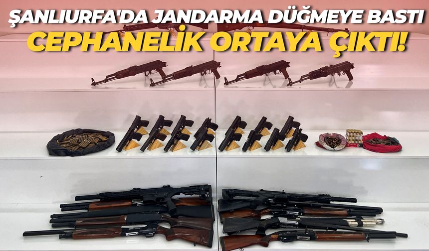 Şanlıurfa'da Jandarma Düğmeye Bastı: Cephanelik Ortaya Çıktı!