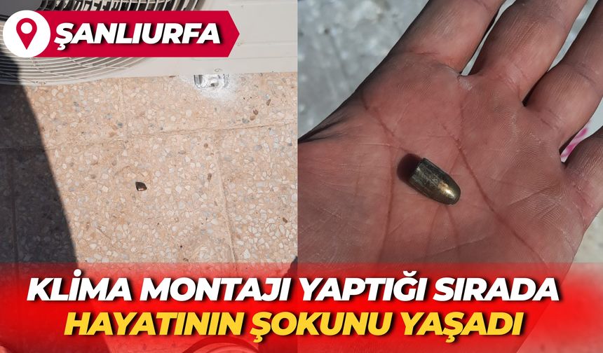 Suruç’ta Klima Ustasının Yanına Yorgun Mermi Düştü