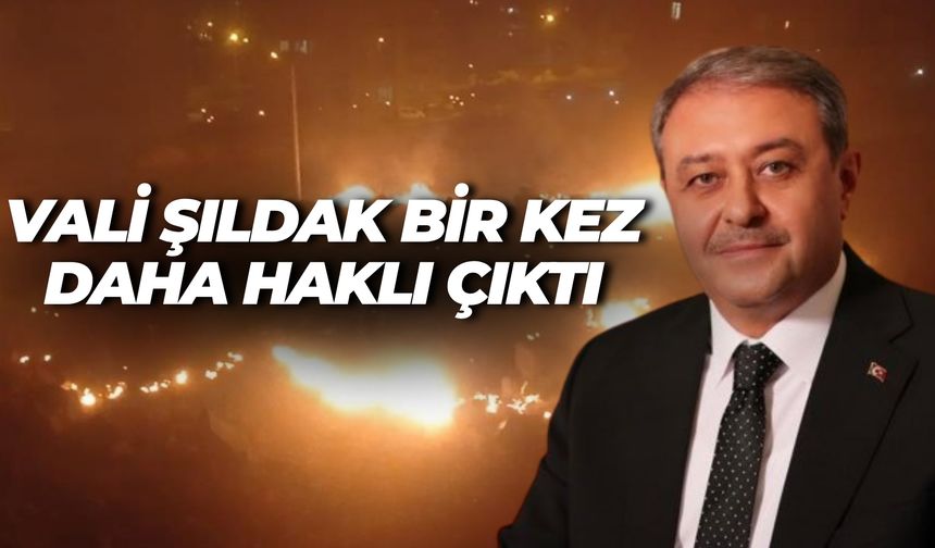 Vali Hasan Şıldak’ın Uyarısından Saatler Sonra Yangın Çıktı!