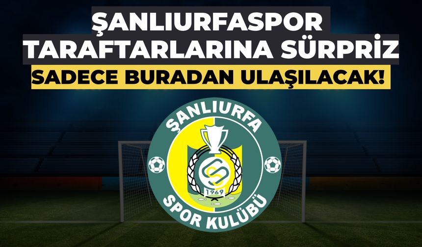 Şanlıurfaspor Taraftarlarına Sürpriz: Yeni Formalar Sadece Buradan Ulaşılacak!