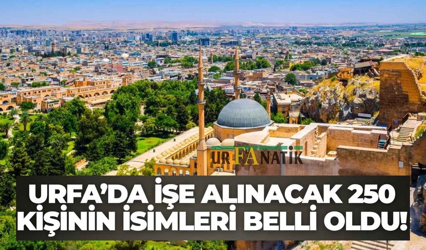 Siverek’te İşe Alınacak 250 Kişinin isimleri belli oldu!