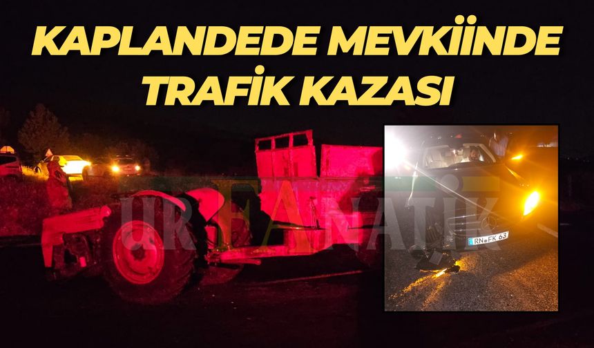 Kaplandede Mevkiinde Trafik Kazası: Yaralılar Var, Ekipler Seferber Oldu