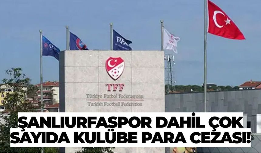 Şanlıurfaspor Dahil Çok Sayıda Kulübe Para Cezası!