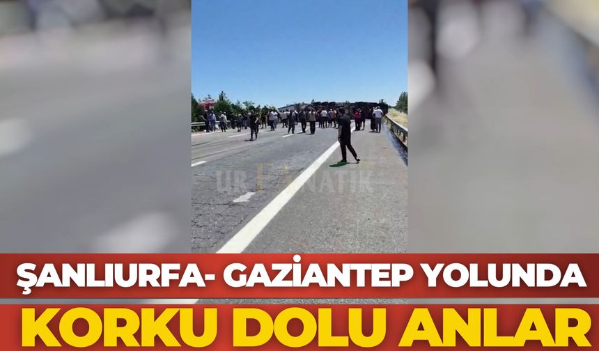 Şanlıurfa-Gaziantep Otoyolunda TIR Devrildi