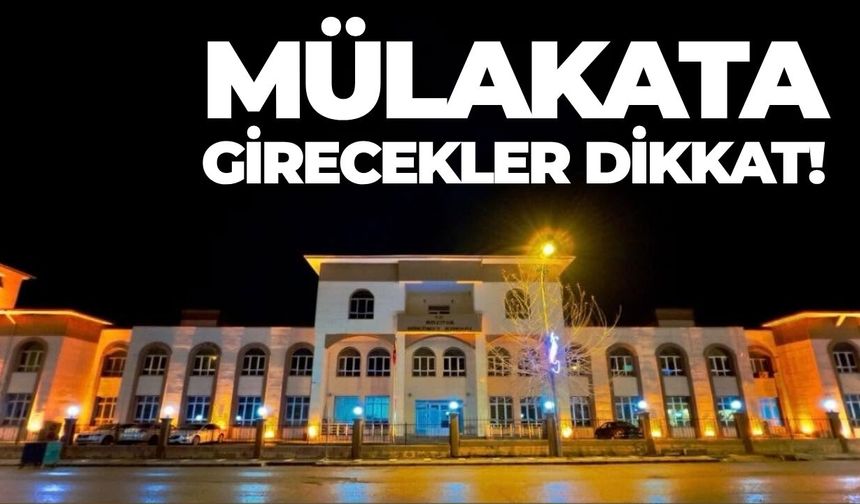 Bozova Kaymakamlığı'ndan Mülakat Açıklaması
