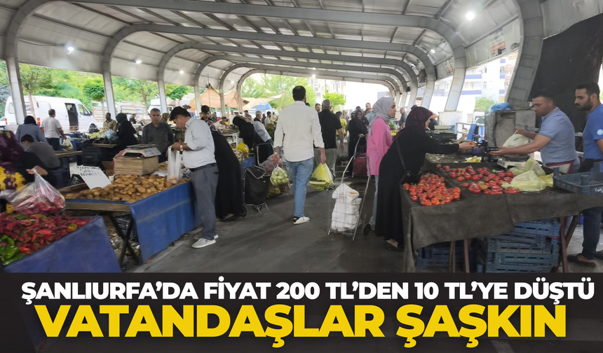 Şanlıurfa’da Fiyat 200 TL’den 10 TL’ye Düştü: Vatandaşlar Şaşkın
