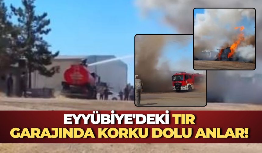 Eyyübiye'deki Tır Garajında Korku Dolu Anlar! İtfaiye Seferber Oldu