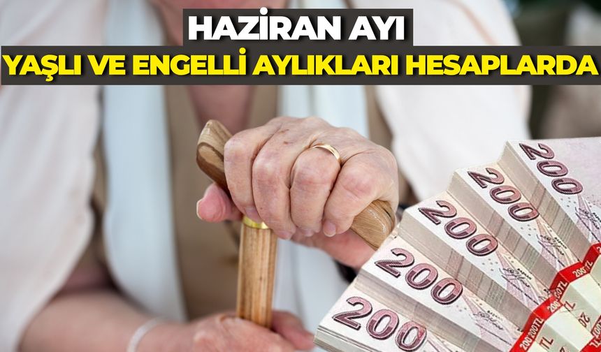 Haziran Ayı Yaşlı ve Engelli Aylıkları Hesaplarda