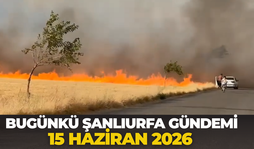 Bugünkü Şanlıurfa Gündemi (15 Haziran 2026)