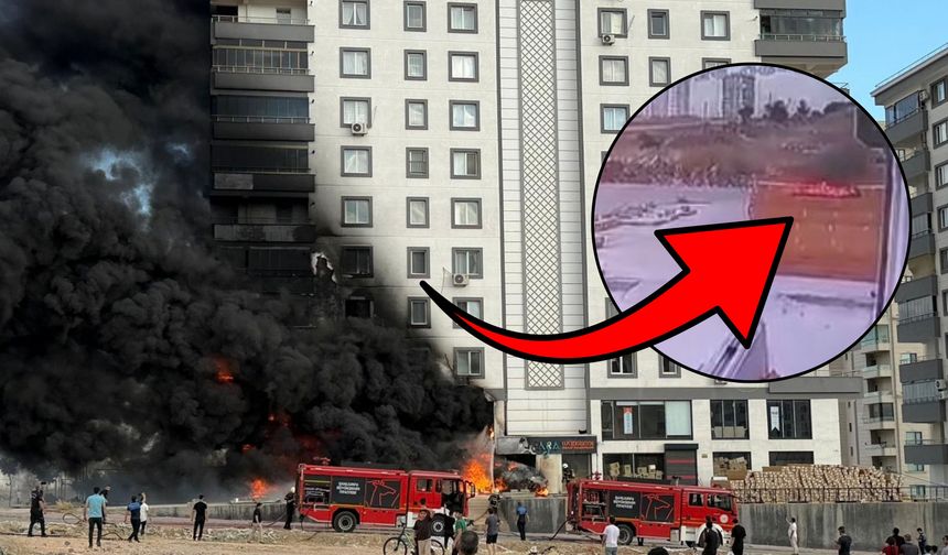Karaköprü’deki 10 Katlı Binada Çıkan Yangının Güvenlik Kamerası Görüntüleri Ortaya Çıktı!