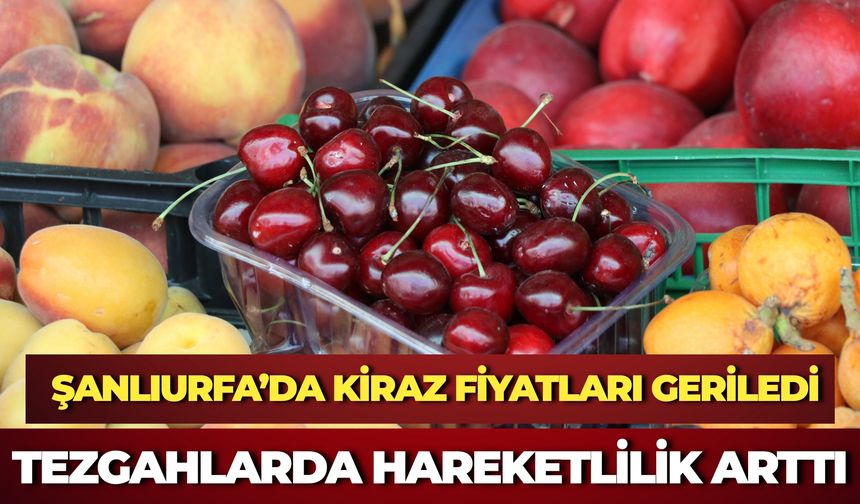 Şanlıurfa’da Kiraz Fiyatları Geriledi: Tezgahlarda Hareketlilik Arttı