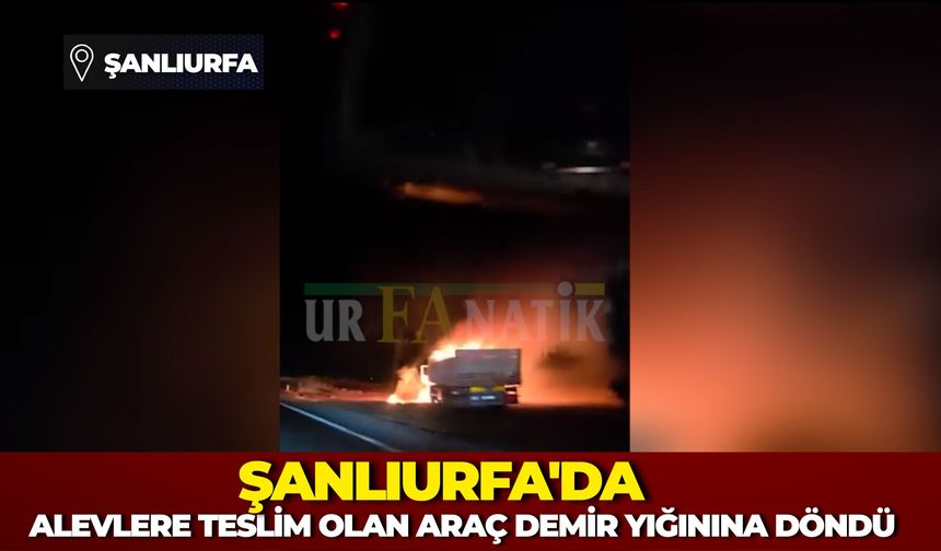 Hilvan-Siverek Yolunda Tır Yangını: Alevlere Teslim Olan Araç Demir Yığınına Döndü
