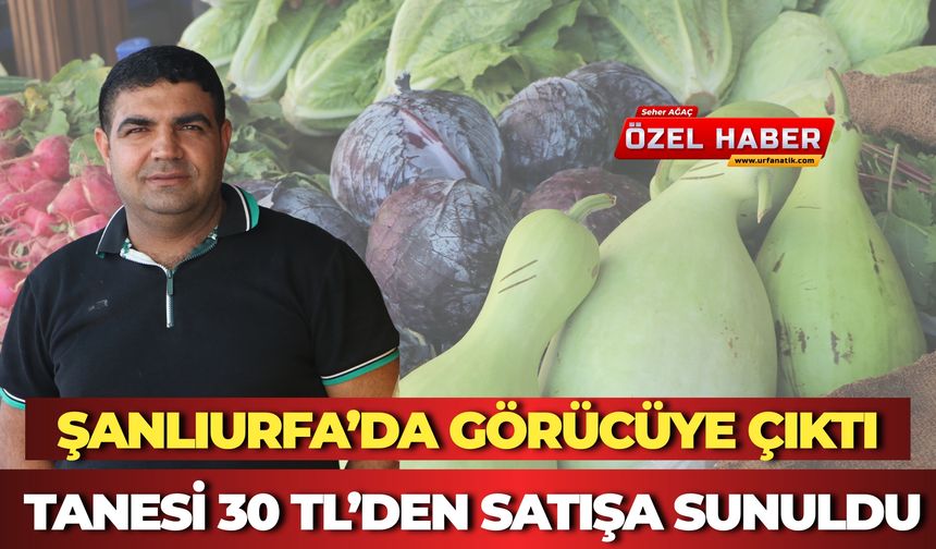 Şanlıurfa’da Görücüye Çıktı: Tanesi 30 TL