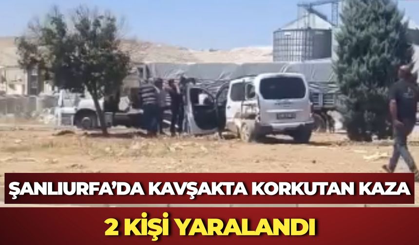 Şanlıurfa’da Kavşakta Korkutan Kaza: 2 Kişi Yaralandı