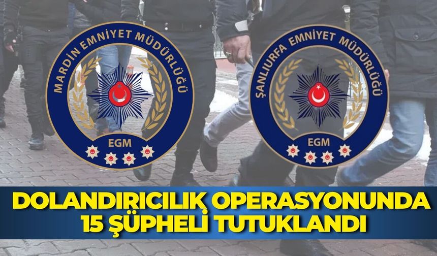 Şanlıurfa Polisi Düğmeye Bastı: 15 Şüpheli Tutuklandı
