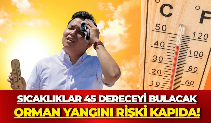 Sıcaklıklar 45 Dereceyi Bulacak: Orman Yangını Riski Kapıda!