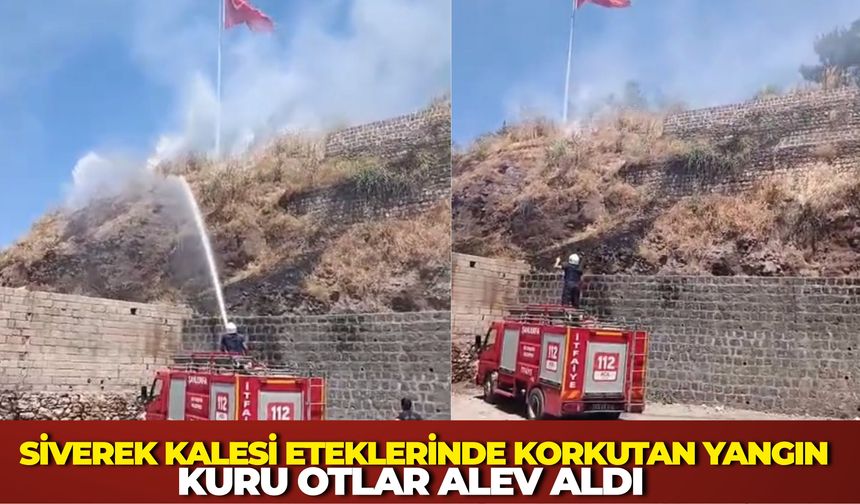 Siverek Kalesi Eteklerinde Korkutan Yangın: Kuru Otlar Alev Aldı