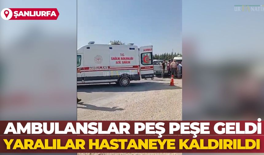 Şanlıurfa Suruç İlçe Girişinde İki Otomobil Çarpıştı, 3 Kişi Yaralandı
