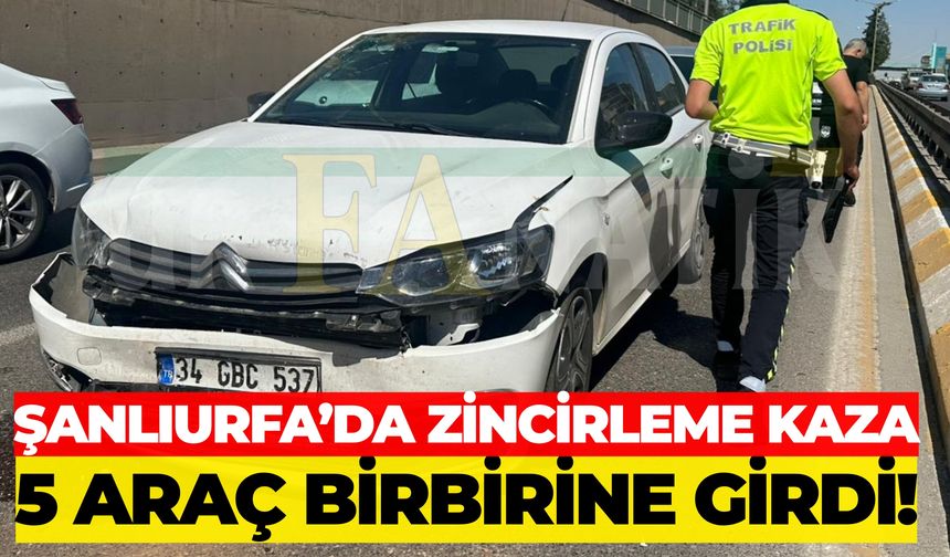 Uçaksavar Kavşağında Zincirleme Kaza: 5 Araç Birbirine Girdi