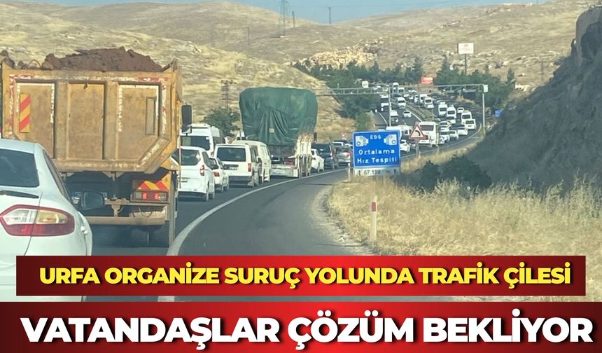 Urfa Organize Suruç Yolunda Trafik Çilesi: Vatandaşlar Çözüm Bekliyor