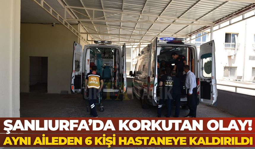 Şanlıurfa’da Korkutan Olay! Aynı Aileden 6 Kişi Hastaneye Kaldırıldı