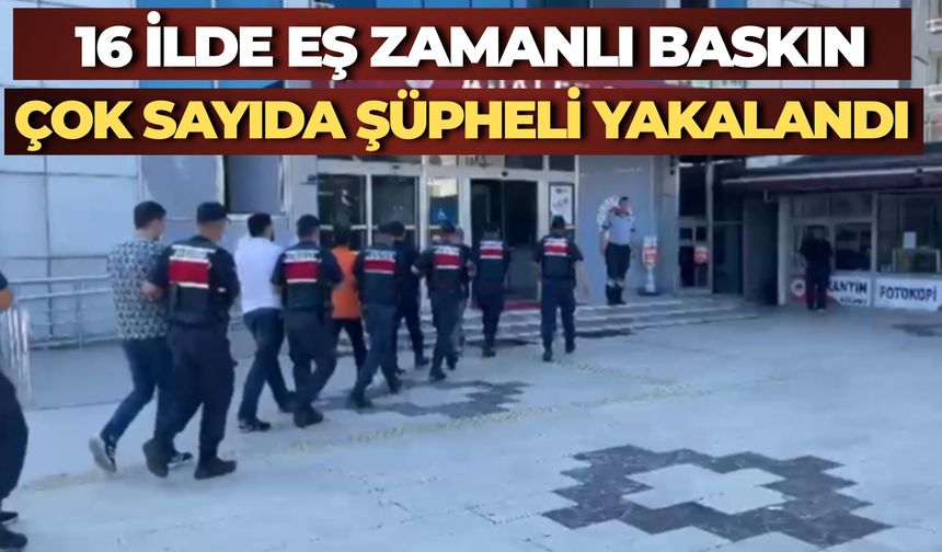16 İlde Organize Suç Örgütlerine Yönelik Operasyonlarda 228 Şüpheli Yakalandı