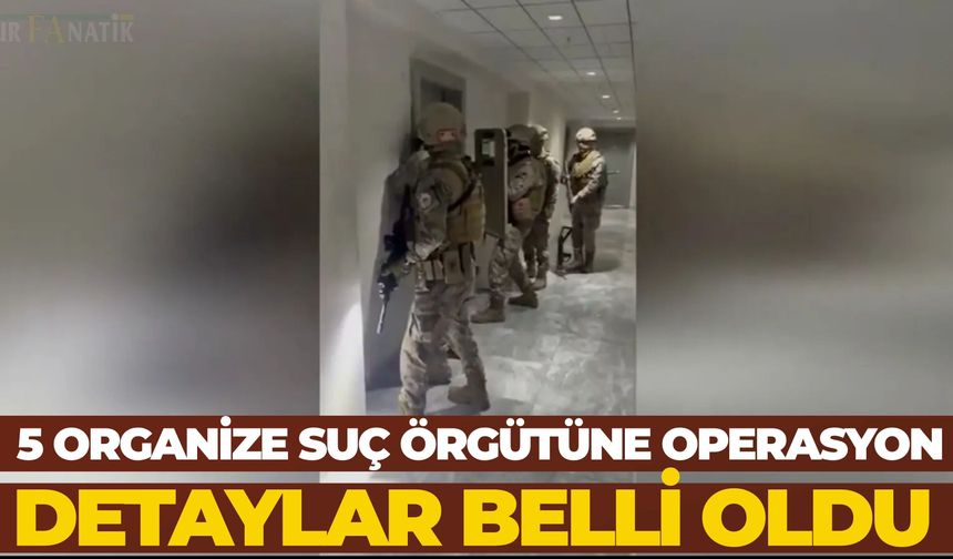 5 Organize Suç Örgütüne Operasyon, 161 Şüpheli Hakkında İşlem