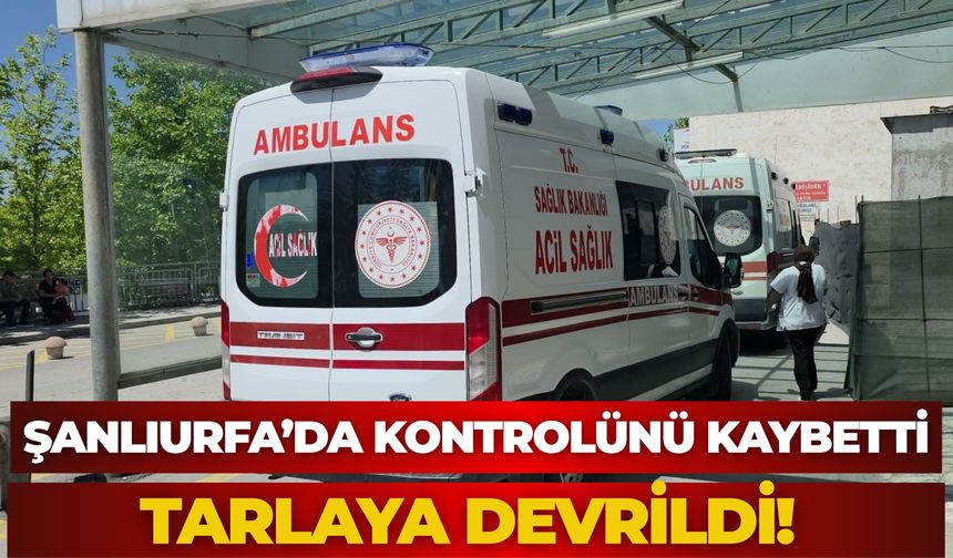 Şanlıurfa’da Kontrolünü Kaybetti, Tarlaya Devrildi! Yaralı Var