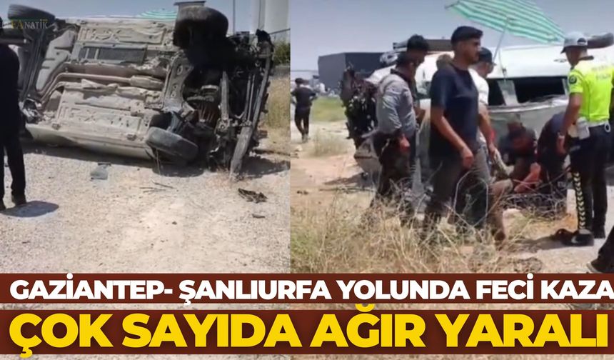 Gaziantep-Şanlıurfa Karayolunda Feci Kaza: Otomobil Devrildi, 5 Kişi Yaralandı